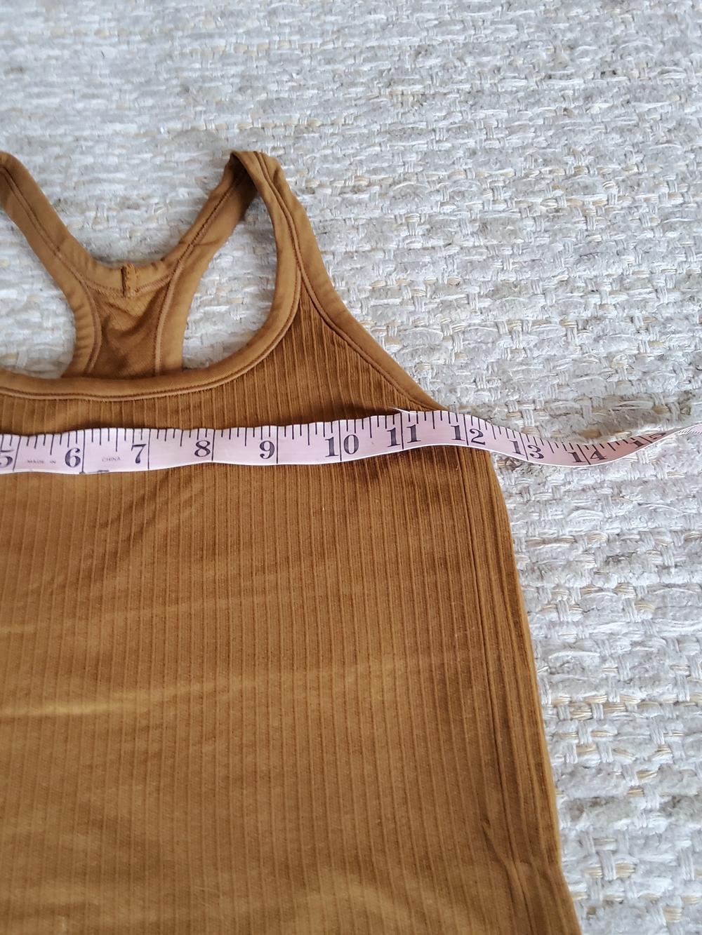 Old Navy Ribbed Racerback Tank in Camel Brown - Picture 2 of 3
